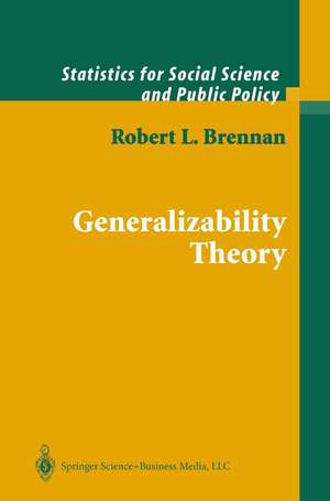 Generalizability Theory de Robert L. Brennan