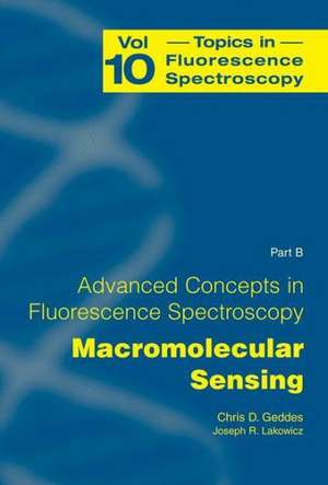 Advanced Concepts in Fluorescence Sensing: Part B: Macromolecular Sensing de Chris D. Geddes