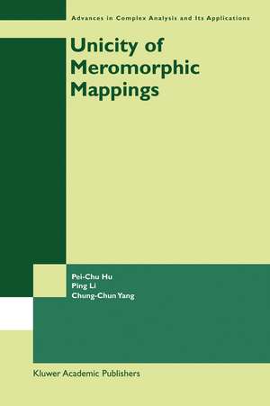 Unicity of Meromorphic Mappings de Pei-Chu Hu