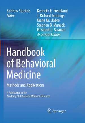 Handbook of Behavioral Medicine: Methods and Applications de Andrew Steptoe