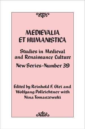 Medievalia Et Humanistica