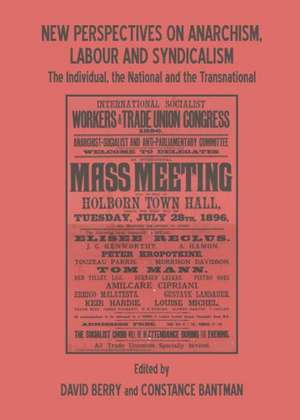 New Perspectives on Anarchism, Labour and Syndicalism: The Individual, the National and the Transnational de David Berry