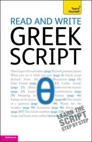 Read and Write Greek Script de Sheila Hunt