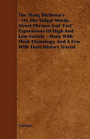 The Slang Dictionary - Or, the Vulgar Words, Street Phrases and 'Fast' Expressions of High and Low Society - Many with Their Etymology, and a Few with de Various