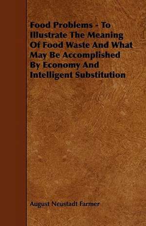 Food Problems - To Illustrate The Meaning Of Food Waste And What May Be Accomplished By Economy And Intelligent Substitution de August Neustadt Farmer