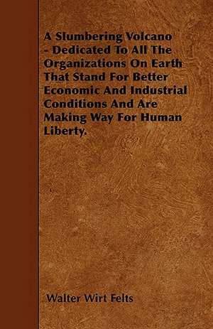 A Slumbering Volcano - Dedicated To All The Organizations On Earth That Stand For Better Economic And Industrial Conditions And Are Making Way For Human Liberty. de Walter Wirt Felts