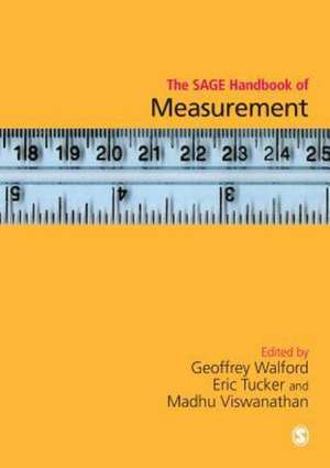 The SAGE Handbook of Measurement de Geoffrey Walford