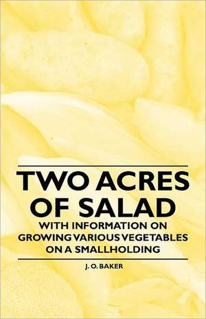 Two Acres of Salad - With Information on Growing Various Vegetables on a Smallholding de J. O. Baker