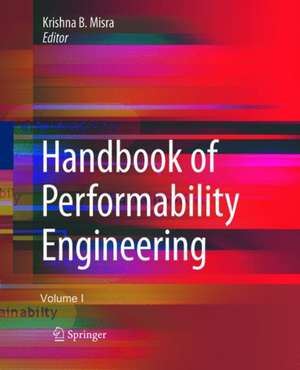 Handbook of Performability Engineering de Krishna B. Misra