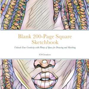 Blank 200-Page Square Sketchbook de Cs Creatives