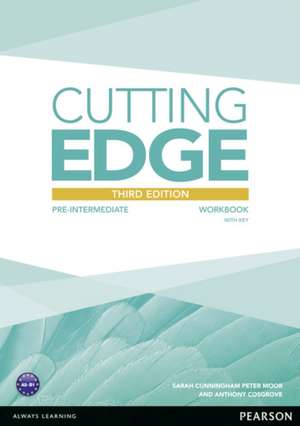 Cutting Edge 3rd Edition Pre-Intermediate Workbook with Key de Anthony Cosgrove