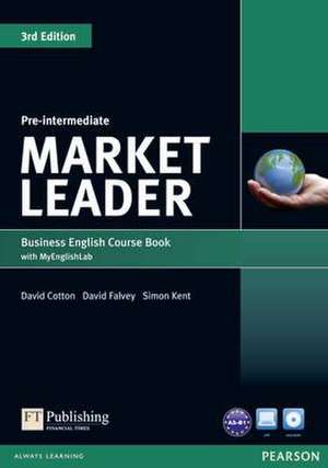 Market Leader 3rd Edition Pre-Intermediate Coursebook with DVD-ROM and MyEnglishLab Student online access code Pack de David Cotton