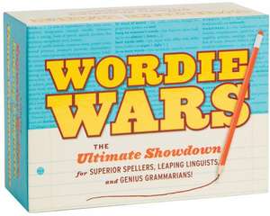 Wordie Wars: The Ultimate Showdown for Superior Spellers, Leaping Linguists, and Genius Grammarians! [With Cards and Timer and Note Pad and 2 Dice] de Chronicle Books