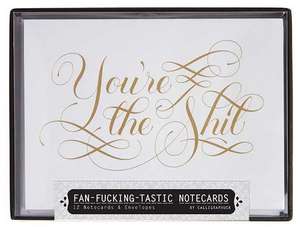 Fan-Fucking-Tastic Notecards: 12 Notecards & Envelopes de Calligraphuck