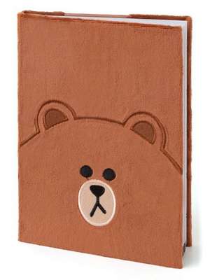 Line Friends Plush Notebook (Brown) de Line Friends