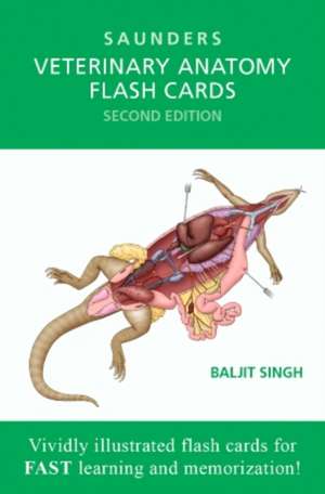 Veterinary Anatomy Flash Cards de Baljit Singh