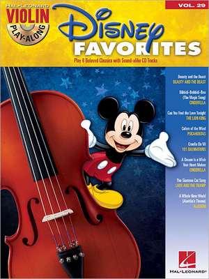 Disney Favorites Violin Play-Along Volume 29 Book/Online Audio [With CD (Audio)] de Hal Leonard Corp