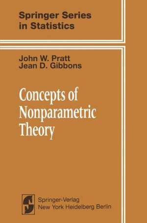 Concepts of Nonparametric Theory de J.W. Pratt