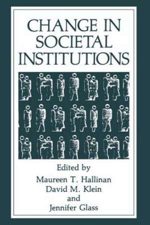 Change in Societal Institutions de J. Glass