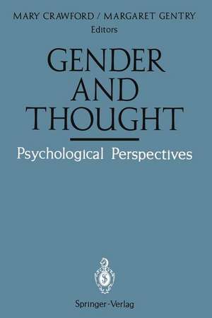 Gender and Thought: Psychological Perspectives: Psychological Perspectives de Mary Crawford