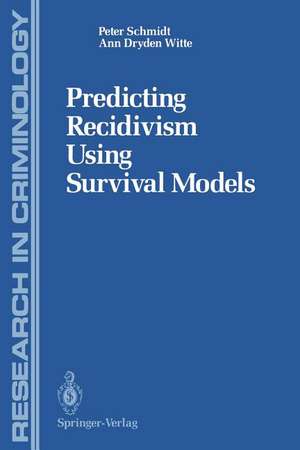 Predicting Recidivism Using Survival Models de Peter Schmidt