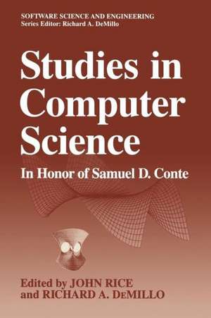 Studies in Computer Science: In Honor of Samuel D. Conte de John R. Rice