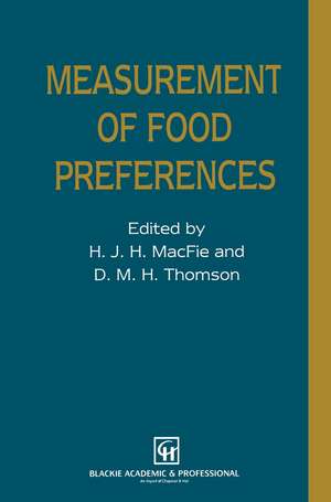 Measurement of Food Preferences de Halliday MacFie