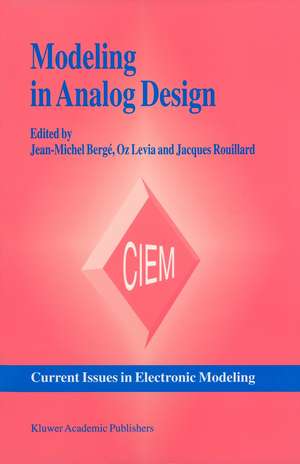 Modeling in Analog Design de Jean-Michel Bergé