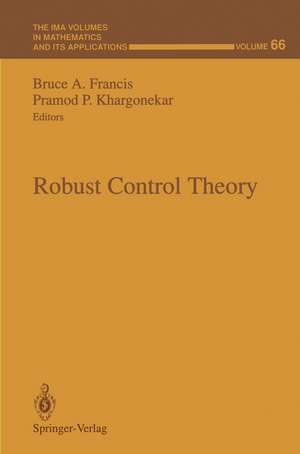 Robust Control Theory de Bruce A. Francis