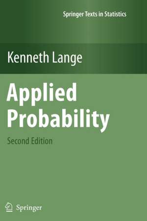 Applied Probability de Kenneth Lange