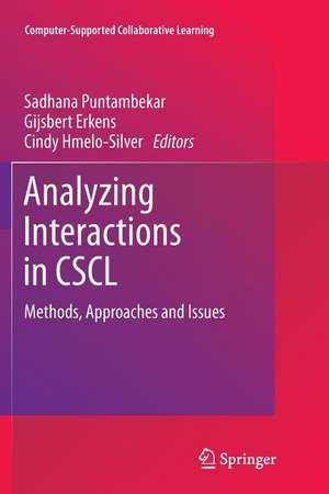 Analyzing Interactions in CSCL: Methods, Approaches and Issues de Sadhana Puntambekar