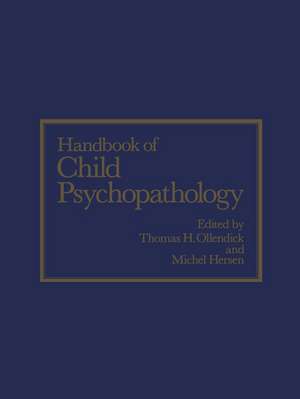 Handbook of Child Psychopathology de Michel Hersen