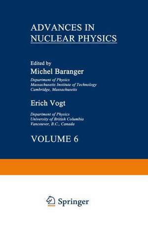 Advances in Nuclear Physics de Michel Baranger