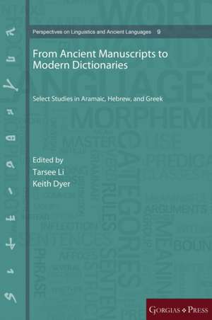 Li, T: From Ancient Manuscripts to Modern Dictionaries