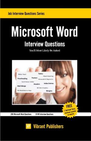 Microsoft Word Interview Questions You'll Most Likely Be Asked de Virbrant Publishers