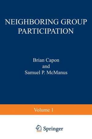 Neighboring Group Participation: Volume 1 Withdrawn de Brian Capon