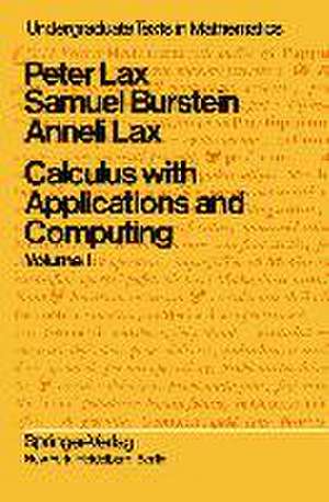 Lax, P: Calculus with Applications and Computing