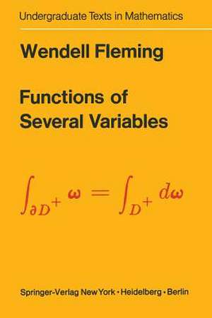 Functions of Several Variables de Wendell Fleming