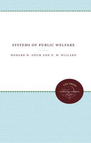 Systems of Public Welfare de Howard W. Odum