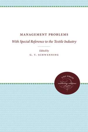 Management Problems de Schwenning, G. T.