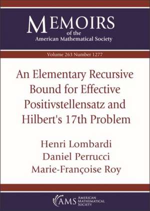 Elementary Recursive Bound for Effective Positivstellensatz and Hilbert's 17th Problem de Marie-Francoise Roy