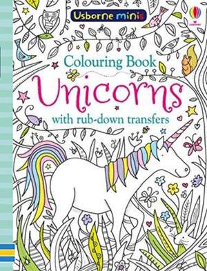 Colouring Book Unicorns with Rub Downs de Kirsteen Robson