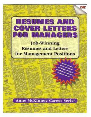 Resumes & Cover Letters for Managers de Anne McKinney