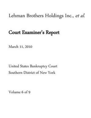 Lehman Brothers Holdings Inc., et al. Court Examiner's Report March 11, 2010 Volume 6 of 9 de United St Southern District of New York