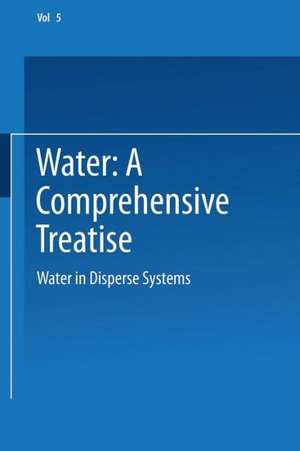 Water in Disperse Systems de Felix Franks