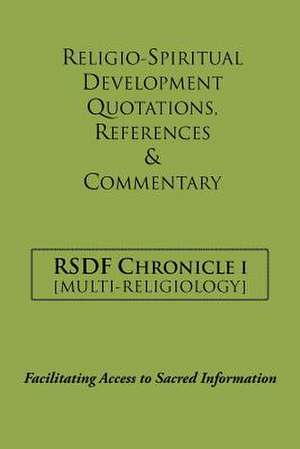 Rsdf Chronicle I de Religio-Spiritual Developmen Foundation