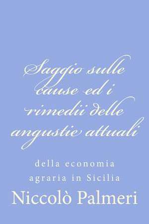 Saggio Sulle Cause Ed I Rimedii Delle Angustie Attuali de Niccolo Palmeri