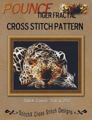 Pounce Tiger Fractal Cross Stitch Pattern de Tracy Warrington