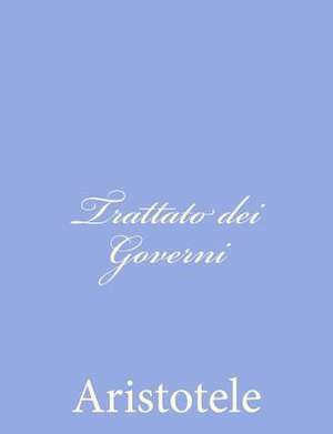 Trattato Dei Governi de Aristotele