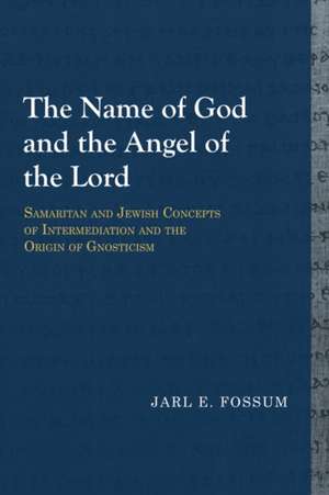 Name of God & the Angel of the Lord: Samaritan & Jewish Concepts of Intermediation & the Origin of Gnosticism de Jarl E. Fossum